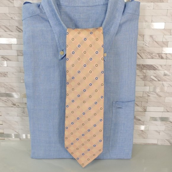 Trend Color Other - TREND COLOR Men's Creole Pink Multicolor Geometric Diamond Circle Neck Tie